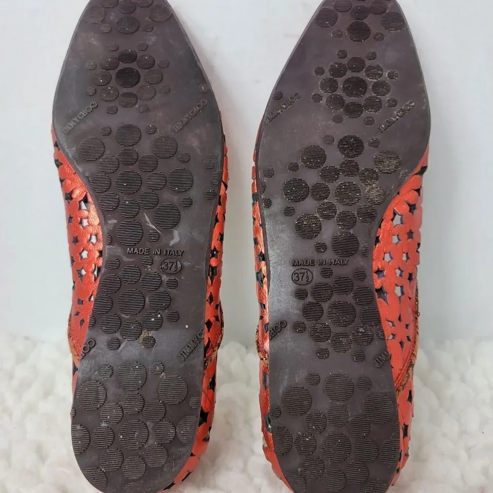 Jimmy Choo Women's Size 7 Momo  Star Res Laser Cut Ballet Flats